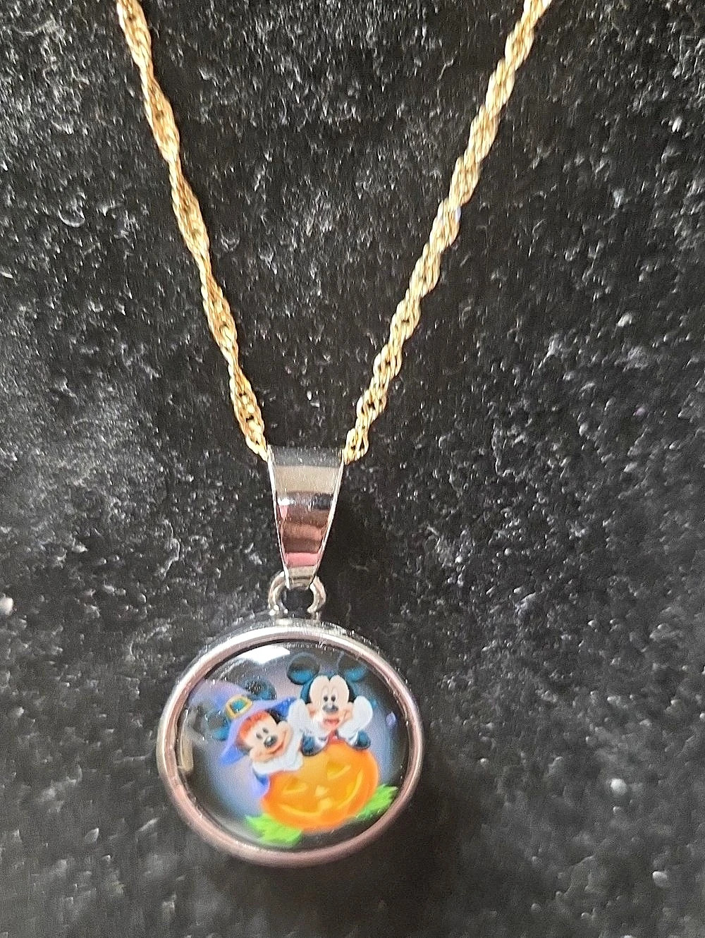Mickey Pumpkin Pendant Necklace